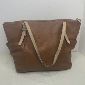 Michael Kors jet set tote in luggage brown/ buff